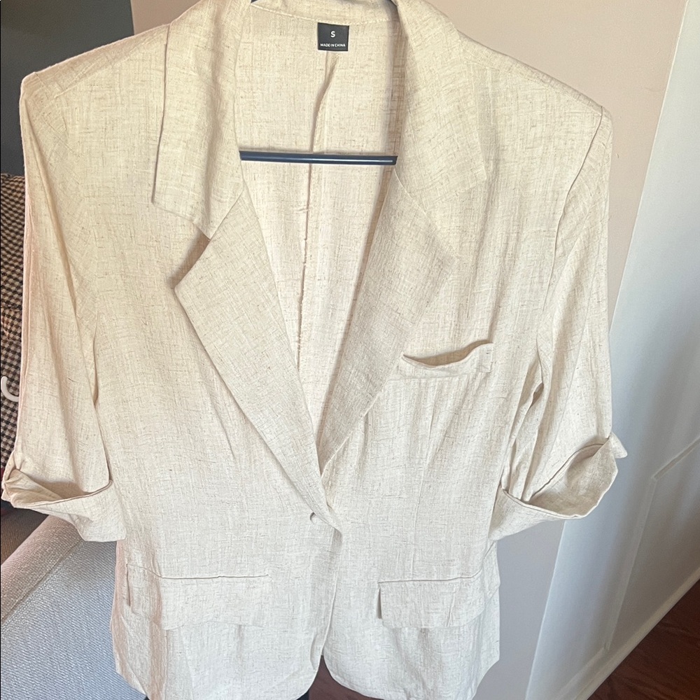 Women's Cream lightweight Blazer